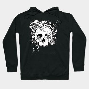 skull and flowers Hoodie